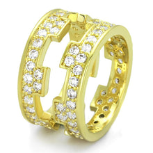 Load image into Gallery viewer, LO3349 - Gold Brass Ring with AAA Grade CZ  in Clear