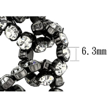 Load image into Gallery viewer, LO3831 - Ruthenium Brass Bracelet with Top Grade Crystal  in Clear
