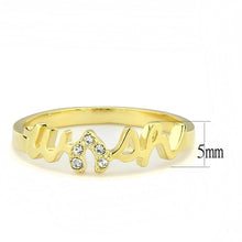 Load image into Gallery viewer, LO3966 - Flash Gold Brass Ring with Top Grade Crystal  in Clear