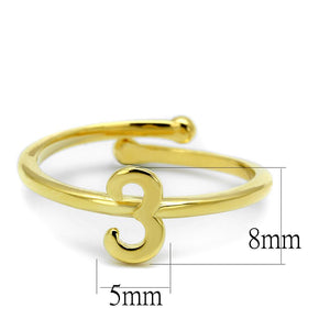 LO4022 - Flash Gold Brass Ring with No Stone