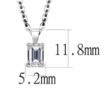 Load image into Gallery viewer, LO4127 - Rhodium Brass Chain Pendant with AAA Grade CZ  in Clear