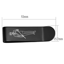 Load image into Gallery viewer, LO4137 - Ruthenium Brass Money clip with No Stone