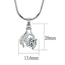 Load image into Gallery viewer, LO4163 - Rhodium Brass Chain Pendant with AAA Grade CZ  in Clear