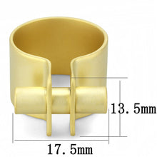 Cargar imagen en el visor de la galería, LO4241 - Matte Gold Brass Ring with No Stone