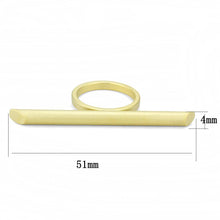 Load image into Gallery viewer, LO4261 - Matte Gold Brass Ring with No Stone