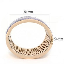 Load image into Gallery viewer, LO4279 - Rose Gold+e-coating Brass Bangle with Top Grade Crystal  in Multi Color
