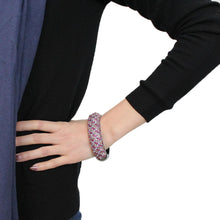 Load image into Gallery viewer, LO4306 - TIN Cobalt Black Brass Bangle with Top Grade Crystal  in Multi Color