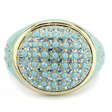 Load image into Gallery viewer, LO4350 - Gold Brass Bangle with Top Grade Crystal  in Multi Color
