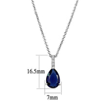 Load image into Gallery viewer, LO4683 - Rhodium Brass Chain Pendant with Synthetic  in Montana