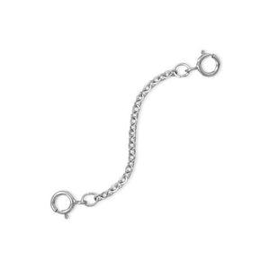 Rhodium Plated 2" Safety Chain (Set of 2)