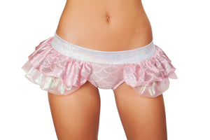 SH3287 - Mermaid Shorts with Attached Iridescent Skirt
