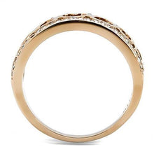 Cargar imagen en el visor de la galería, TK3194 - IP Rose Gold(Ion Plating) Stainless Steel Ring with Top Grade Crystal  in Clear