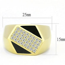 Cargar imagen en el visor de la galería, TK3224 - IP Gold(Ion Plating) Stainless Steel Ring with Top Grade Crystal  in Clear