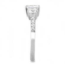 Load image into Gallery viewer, TK3246 - High polished (no plating) Stainless Steel Ring with AAA Grade CZ  in Clear