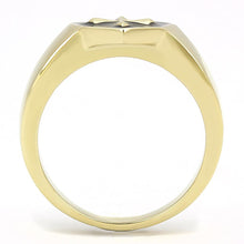 Cargar imagen en el visor de la galería, TK3268 - IP Gold(Ion Plating) Stainless Steel Ring with Epoxy  in Jet