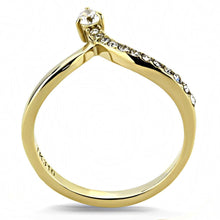 Cargar imagen en el visor de la galería, TK3524 - IP Gold(Ion Plating) Stainless Steel Ring with AAA Grade CZ  in Clear
