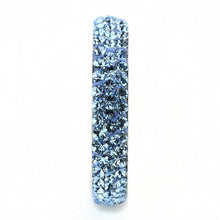 Load image into Gallery viewer, TK3535 - High polished (no plating) Stainless Steel Ring with Top Grade Crystal  in Sea Blue
