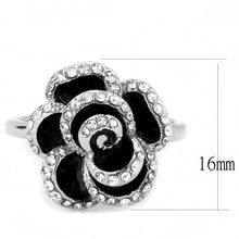 Load image into Gallery viewer, TK3577 - No Plating Stainless Steel Ring with Top Grade Crystal  in Clear