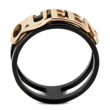 Load image into Gallery viewer, TK3584 - IP Rose Gold+ IP Black (Ion Plating) Stainless Steel Ring with No Stone