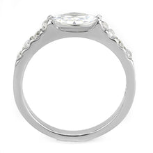 Load image into Gallery viewer, TK3607 - No Plating Stainless Steel Ring with AAA Grade CZ  in Clear
