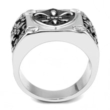 Load image into Gallery viewer, TK3621 - High polished (no plating) Stainless Steel Ring with AAA Grade CZ  in Clear