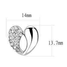 Load image into Gallery viewer, TK3653 - High polished (no plating) Stainless Steel Earrings with Top Grade Crystal  in Clear