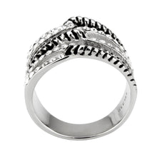 Cargar imagen en el visor de la galería, TK3733 High polished Stainless Steel Ring with Top Grade Crystal in Clear