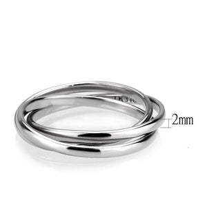 TK3743 - High polished Stainless Steel Interlocking Ring