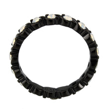 Cargar imagen en el visor de la galería, TK3744 IP Black Stainless Steel Ring with Top Grade Crystal in White