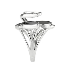 Cargar imagen en el visor de la galería, TK3821 - High polished (no plating) Stainless Steel Ring with AAA Grade CZ in Clear