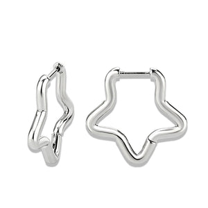 TK3851 - High Polished Minimalist Stainless Steel Earrings