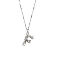 Load image into Gallery viewer, TK3853F High Polished Stainless Steel Chain Initial Pendant - Letter F