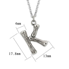 Load image into Gallery viewer, TK3853K High Polished Stainless Steel Chain Initial Pendant - Letter K
