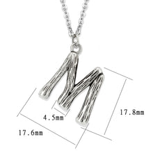 Load image into Gallery viewer, TK3853M High Polished Stainless Steel Chain Initial Pendant - Letter M