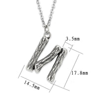 Load image into Gallery viewer, TK3853N High Polished Stainless Steel Chain Initial Pendant - Letter N