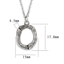 Load image into Gallery viewer, TK3853O High Polished Stainless Steel Chain Initial Pendant - Letter O