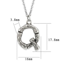 Load image into Gallery viewer, TK3853Q High Polished Stainless Steel Chain Initial Pendant - Letter Q