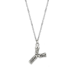 TK3853Y High Polished Stainless Steel Chain Initial Pendant - Letter Y