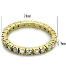 Cargar imagen en el visor de la galería, TK45202G - IP Gold(Ion Plating) Stainless Steel Ring with AAA Grade CZ  in Clear