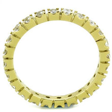 Cargar imagen en el visor de la galería, TK45202G - IP Gold(Ion Plating) Stainless Steel Ring with AAA Grade CZ  in Clear