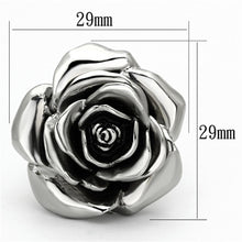 Load image into Gallery viewer, TK923 - High polished (no plating) Stainless Steel Ring with Epoxy  in Jet
