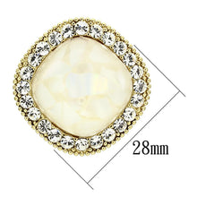 Cargar imagen en el visor de la galería, VL067 - IP Gold(Ion Plating) Brass Earrings with Precious Stone Conch in White