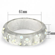 Load image into Gallery viewer, VL092 -  Resin Bangle with Top Grade Crystal  in Aurora Borealis (Rainbow Effect)