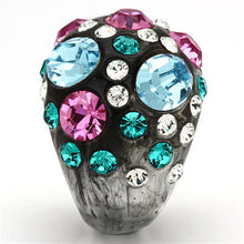 Load image into Gallery viewer, VL103 -  Resin Ring with Top Grade Crystal  in Multi Color