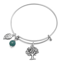 Cargar imagen en el visor de la galería, Expandable Tree Charm Fashion Bangle Bracelet