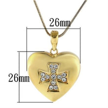 Load image into Gallery viewer, LO1183 - Gold Brass Pendant with Top Grade Crystal  in Clear