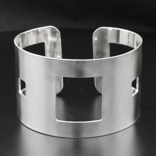 LO1952 - High polished (no plating) Stainless Steel Bangle with No Stone