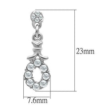 Load image into Gallery viewer, LO1974 - Rhodium White Metal Earrings with Top Grade Crystal  in Clear