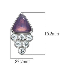 Load image into Gallery viewer, LO1979 - Rhodium White Metal Earrings with Top Grade Crystal  in Clear