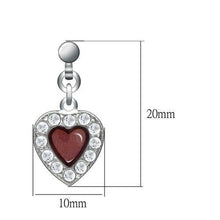 Load image into Gallery viewer, LO2000 - Rhodium White Metal Earrings with Top Grade Crystal  in Clear